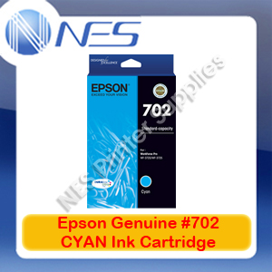 Epson Genuine #702 CYAN Ink Cartridge for WorkForce WF-3720/WF-3725 (C13T344292)